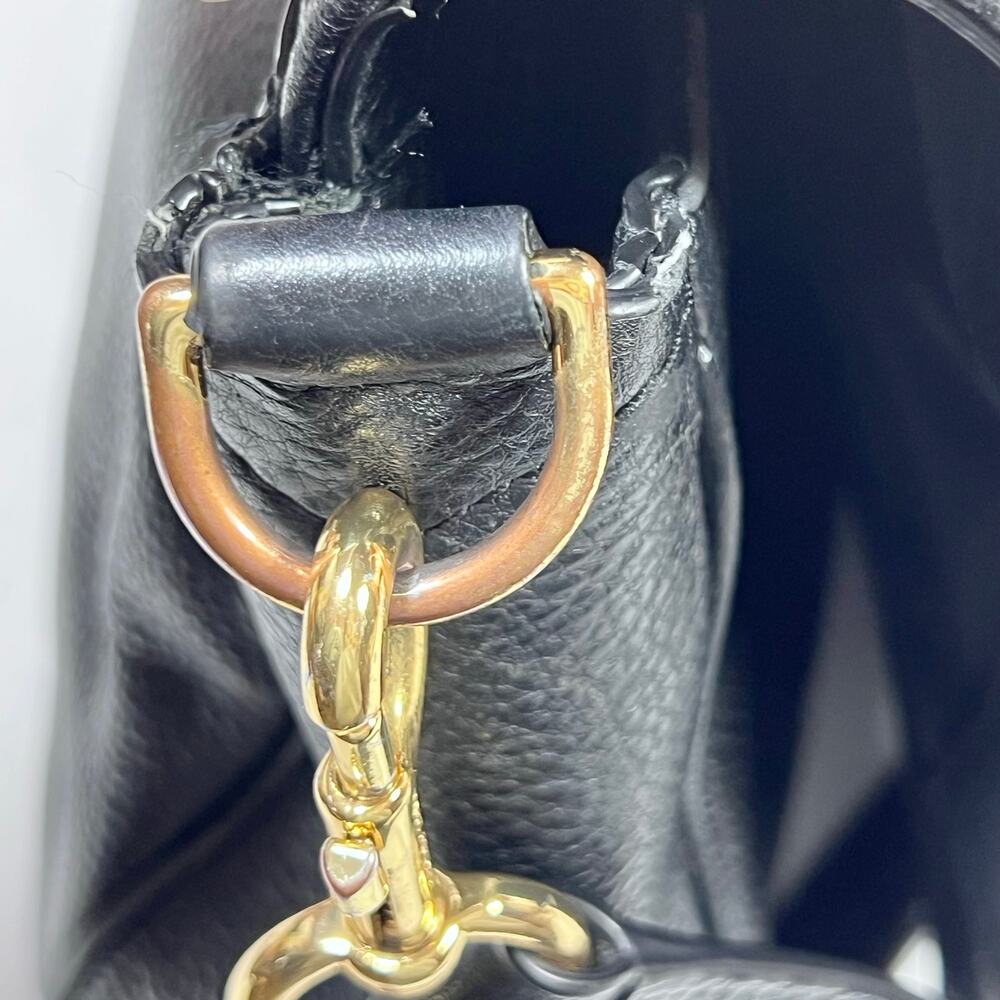 Marc Jacobs Empire City Mini Messenger Crossbody Black Leather Gold Hardware - Picture 12 of 15